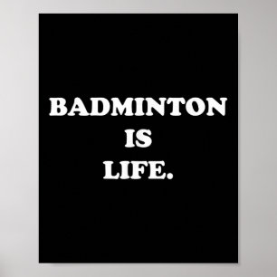Póster Badminton es el divertido jugador deportivo de la