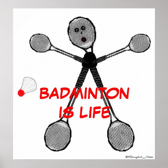 Póster Badminton es la vida (Frente)