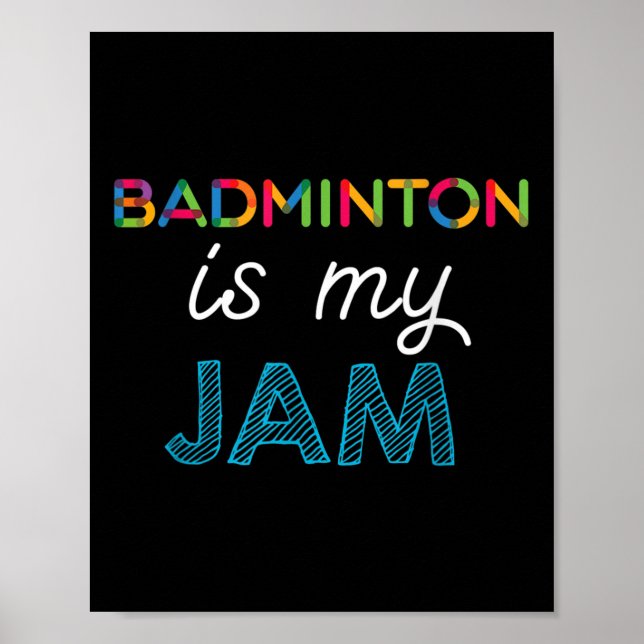 Póster Badminton es mi diseño Jam Badminton (Frente)