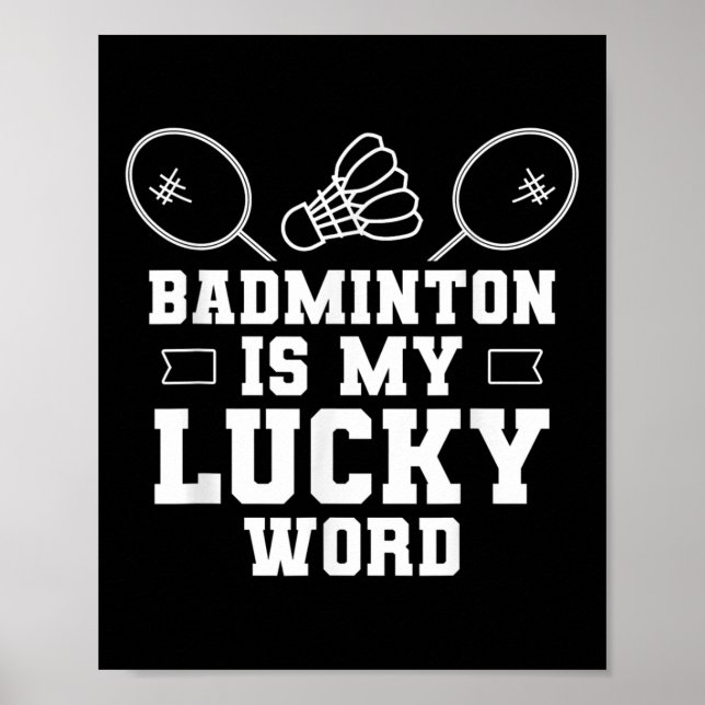 Póster Badminton Es Mi Lucky Word Team Entrance (Frente)