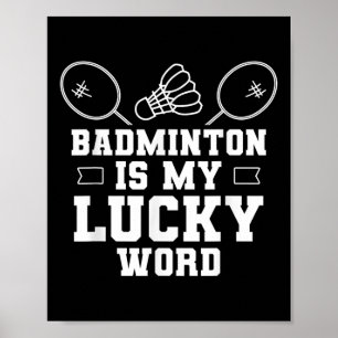 Póster Badminton Es Mi Lucky Word Team Entrance