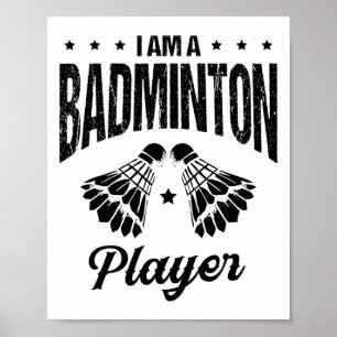 Póster Badminton es mi transbordador para jugadores de Ba