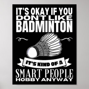 Póster Badminton Es Para Gente Inteligente Transbordador