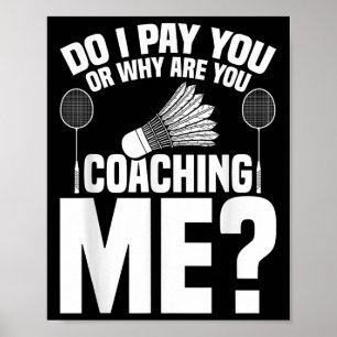 Póster Badminton Game Coaching Shuttle Player Badminton