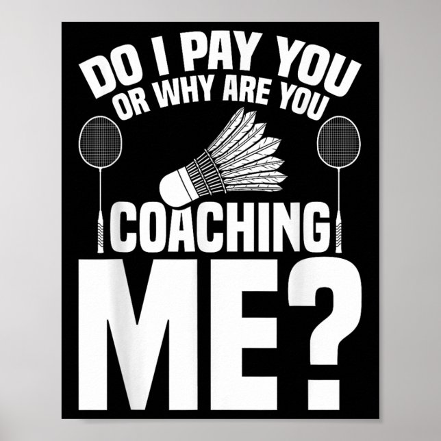 Póster Badminton Game Coaching Shuttle Player Badminton (Frente)