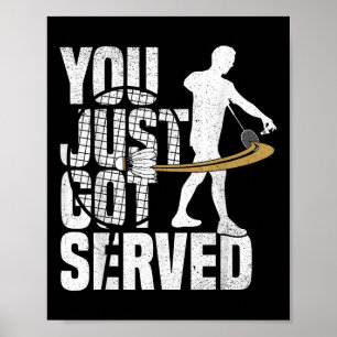 Póster Badminton Game Lover Sirvió Mando del jugador del 
