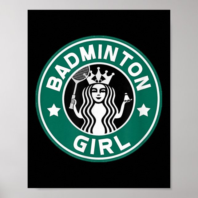 Póster Badminton Girl For Teens On School Team Funny  (Frente)