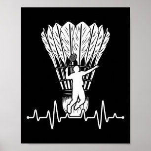Póster Badminton Heartbeat
