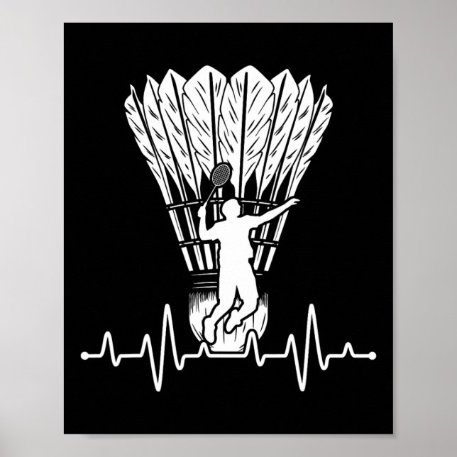 Póster Badminton Heartbeat (Frente)