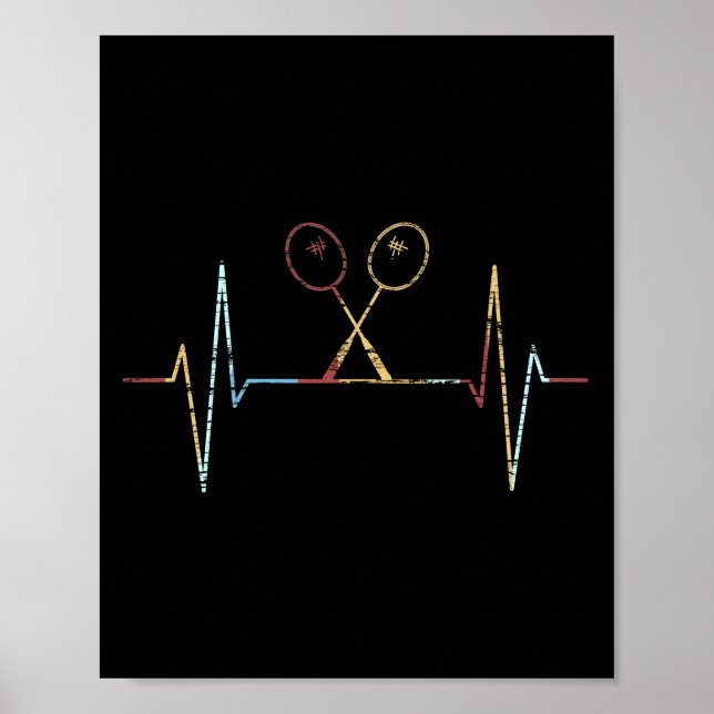 Póster Badminton Heartbeat (Frente)