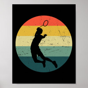 Póster Badminton Jugador de Badminton para Mujeres