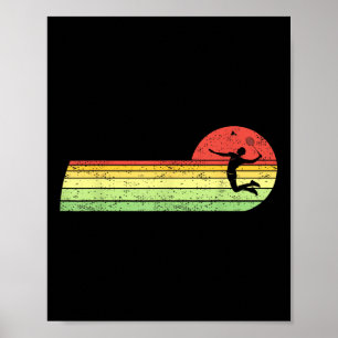 Póster Badminton, jugador del transbordador Vintage Birth