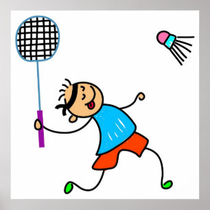 Póster Badminton Kid