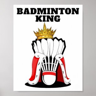 Póster Badminton King Mens Batería de Camisas de Jugador