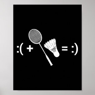 Póster Badminton Love Shuttle Racquet Sport Badminton