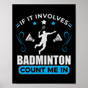 Póster Badminton Lover - Reproductor de Badminton