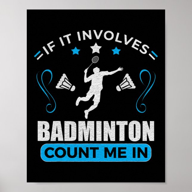 Póster Badminton Lover - Reproductor de Badminton (Frente)