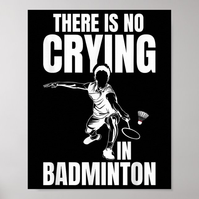Póster Badminton Match Luck Skill Team Shuttle Coach Badm (Frente)