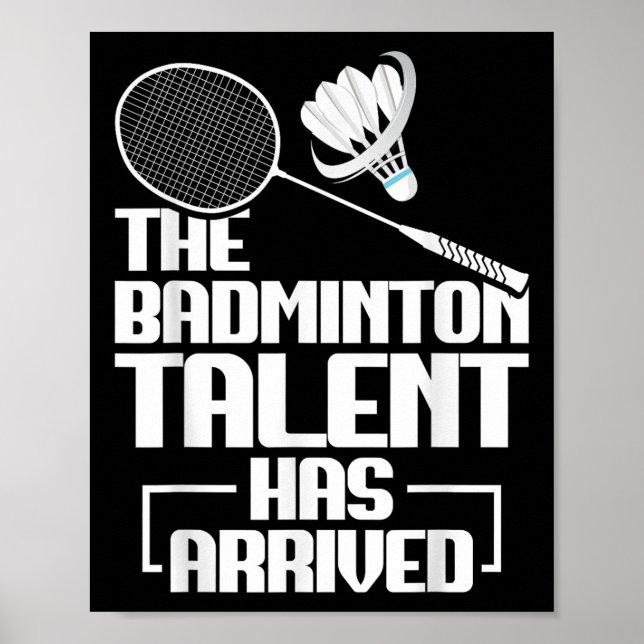 Póster Badminton Match Talent Shuttle Player Badminton  (Frente)