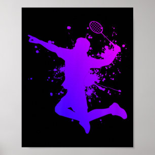 Póster Badminton Mens Squash Badminton Player