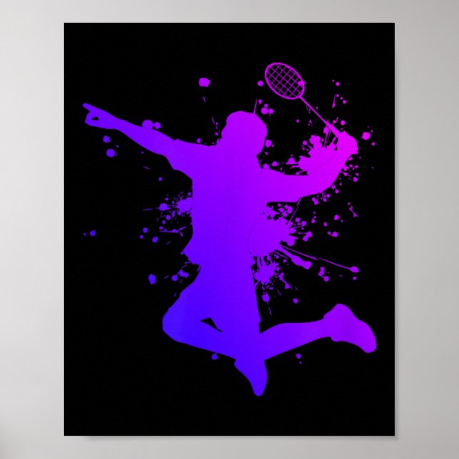 Póster Badminton Mens Squash Badminton Player (Frente)