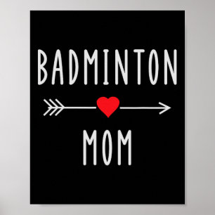 Póster Badminton Mom Badminton Player Mom Gift Funny Badm