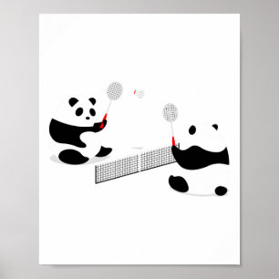 Póster Badminton Panda Volley