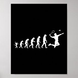 Póster Bádminton para la evolución humana