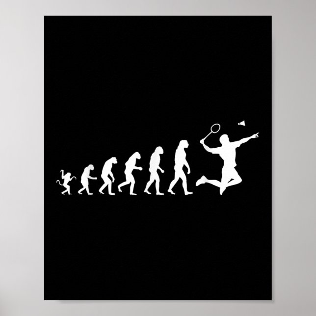 Póster Bádminton para la evolución humana (Frente)