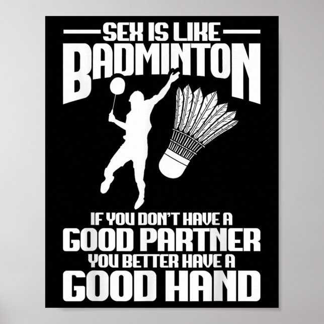 Póster Badminton Player Good Hand Shuttle Player Badminto (Frente)