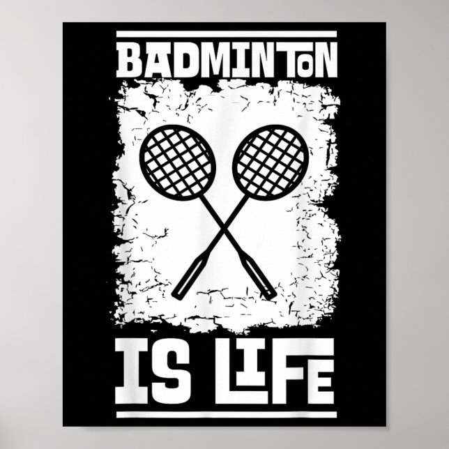 Póster Badminton Player - Racket Shuttle Badminton  (Frente)