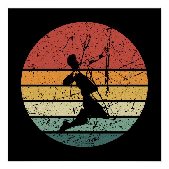 Póster Badminton Player Retro Vintage (Anverso)