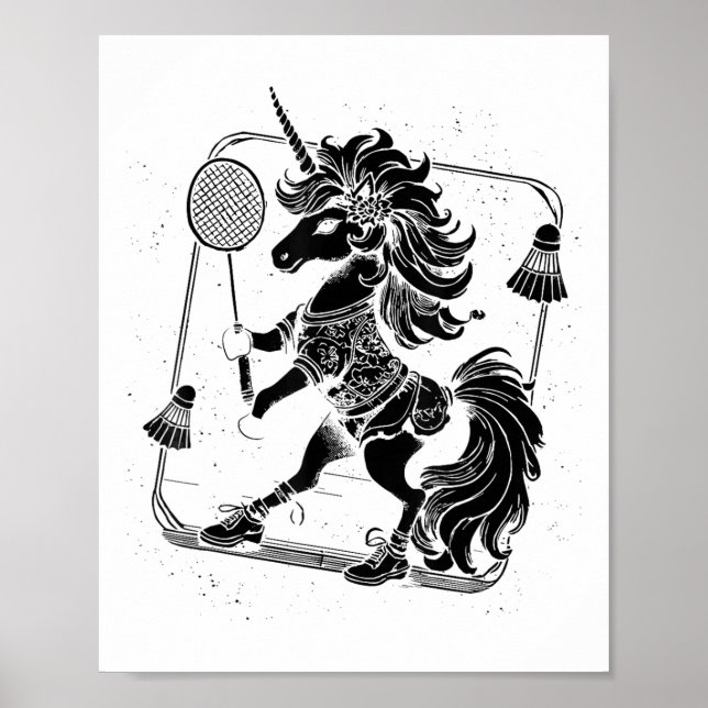 Póster Badminton Player Shuttle  (Frente)