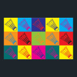 Póster Badminton Pop Art<br><div class="desc">Badminton Pop Art. If Badminton is your hobby,  occupation,  or obsession,  show it with great Badminton t-shirts,  mugs,  stickers,  and more.  They're also great gifts for other Badminton fans!</div>