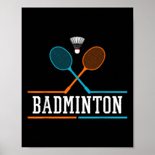 Póster Badminton Racket Shuttle Team Coach Badminton Play