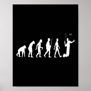Póster Badminton Shirt Badminton Evolución De Badminton T