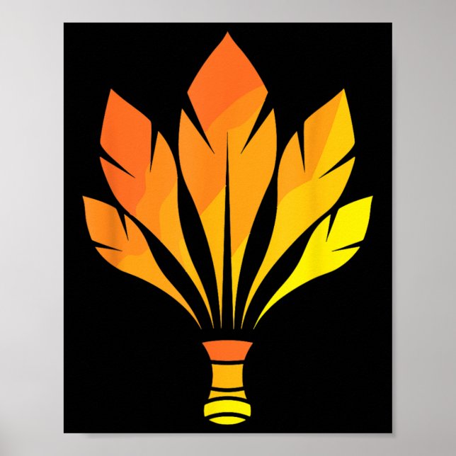 Póster Badminton Shuttle Player Featherball  (Frente)