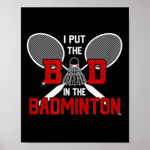 Póster Bádminton Sin Mi Malo Es Minton