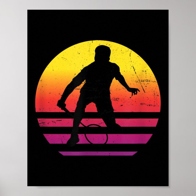 Póster Badminton Squash Mens Shuttle Mujeres (Frente)