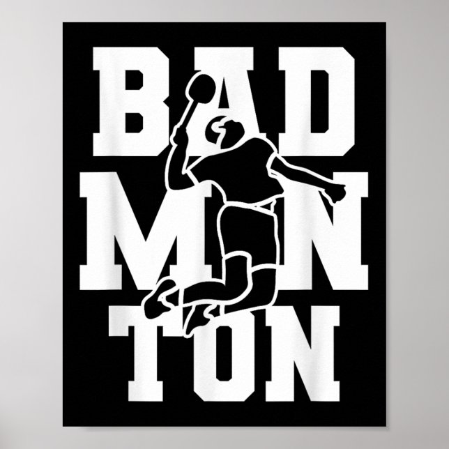 Póster Badminton Team Shuttle Player Coach  (Frente)