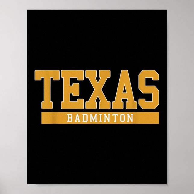 Póster Bádminton Texas  (Frente)