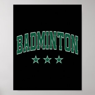 Póster Badminton Todas las Estrellas Verdes Clic Retro Va