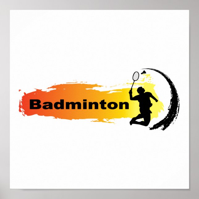 Póster Badminton único (Frente)