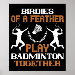 Póster Bádminton - Volantines de una pluma