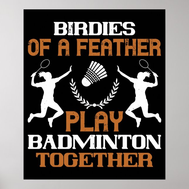 Póster Bádminton - Volantines de una pluma (Frente)