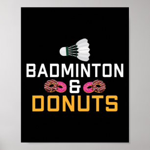 Póster Badminton Y Donuts Aover Badminton