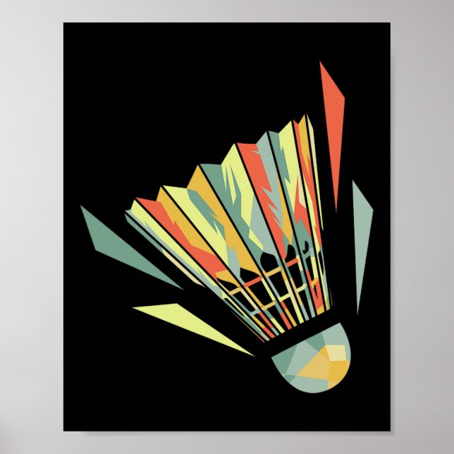 Póster Badminton Y Shuttle (Frente)