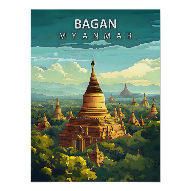 Póster Bagan, Myanmar: Un tapiz eterno (Anverso)