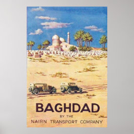 Póster Bagdad Irak Viajes de época