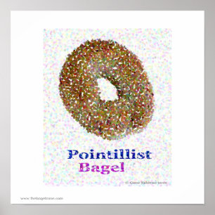 Póster Bagel puntillista